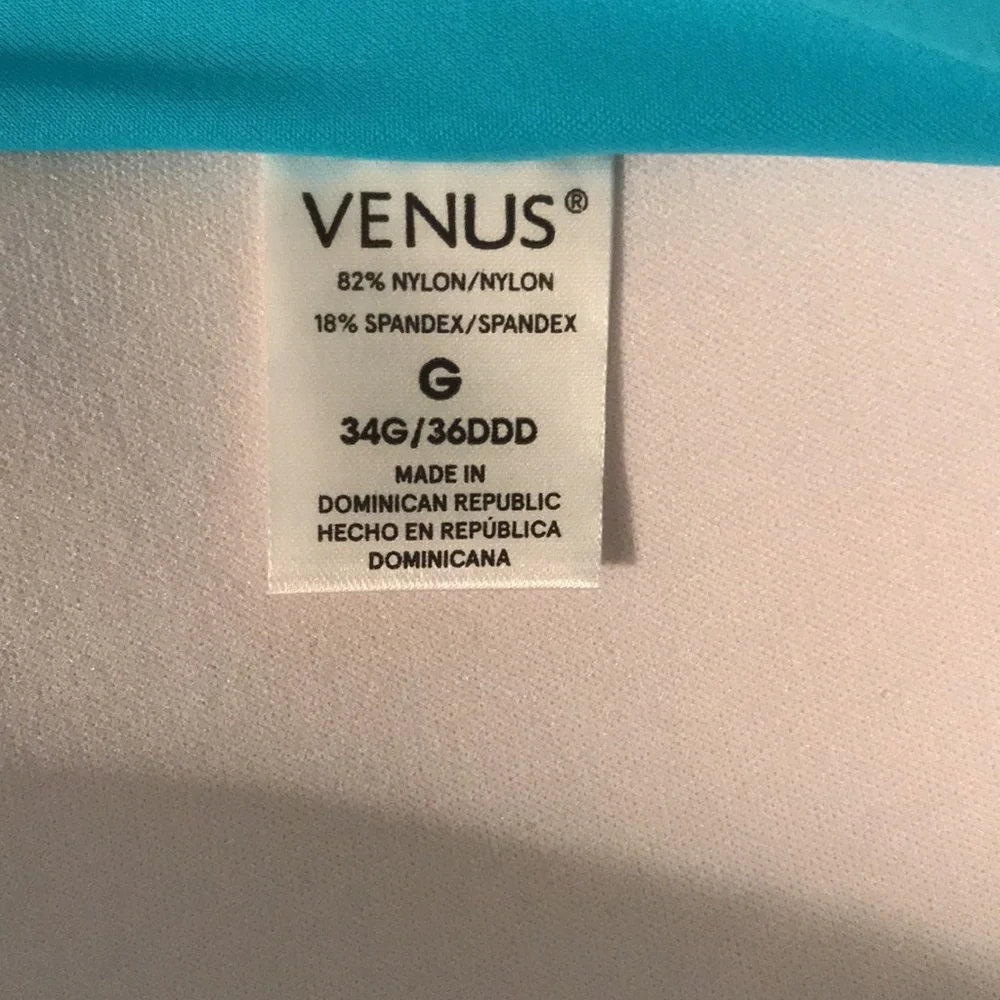 Venus Turquoise Blue Halter Bikini Set Two Piece Swimsuit Bottoms 14 Top 36 DDD